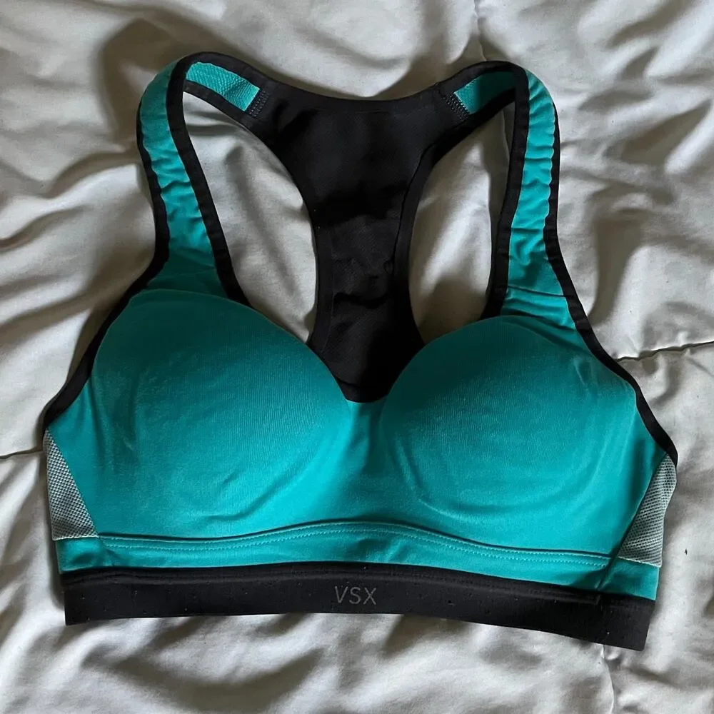 Vintage Y2K Bright Blue VSX Sports Bra from Victoria's Secret